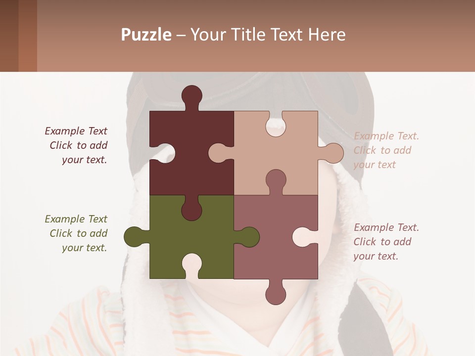 A Baby Wearing A Monkey Hat With A Name Tag PowerPoint Template