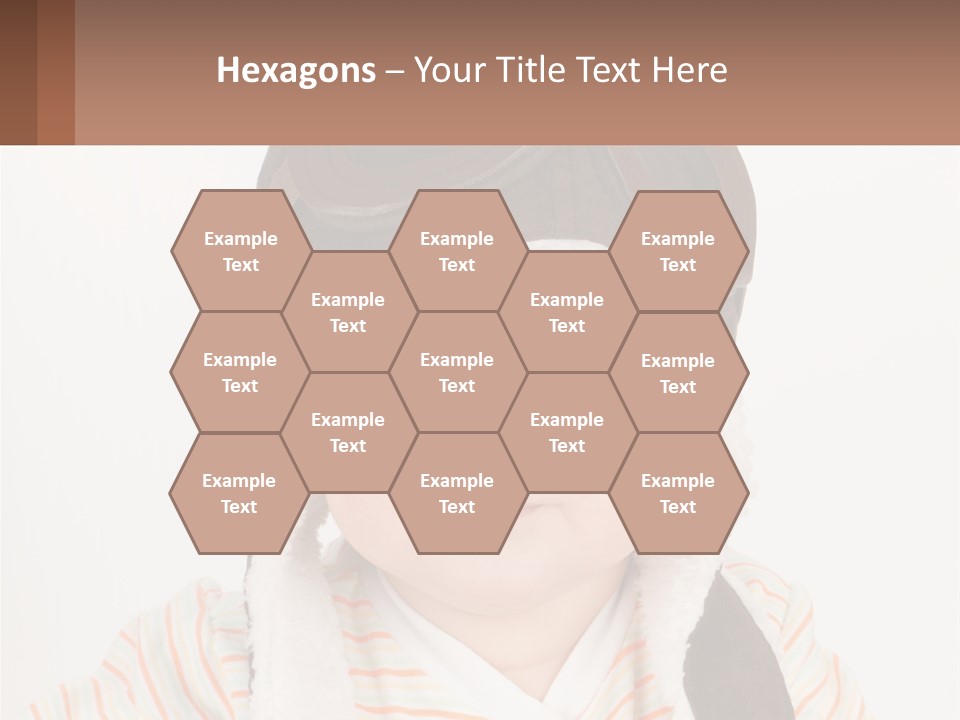 A Baby Wearing A Monkey Hat With A Name Tag PowerPoint Template