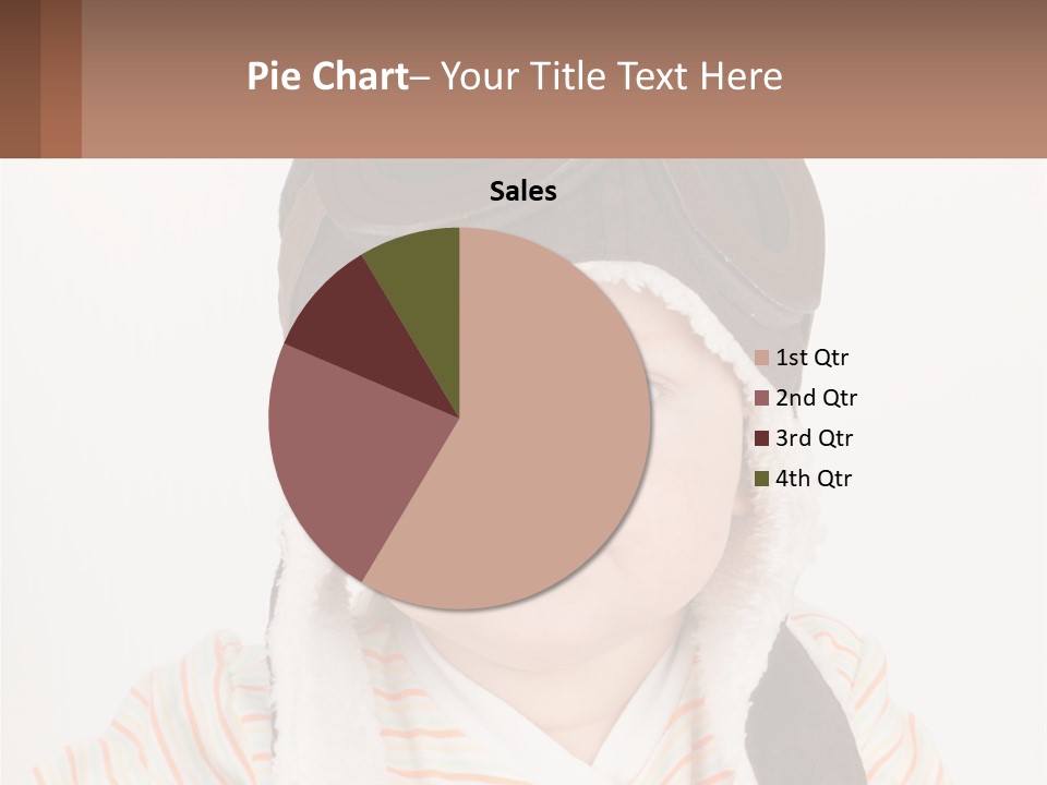 A Baby Wearing A Monkey Hat With A Name Tag PowerPoint Template