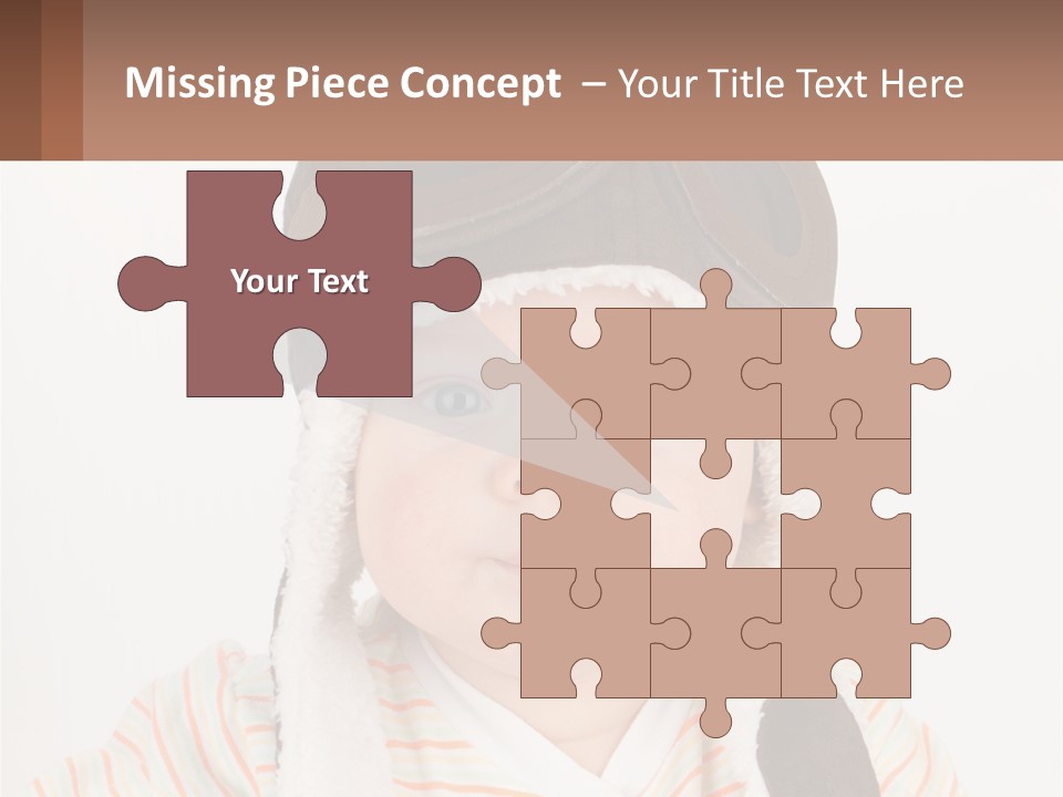 A Baby Wearing A Monkey Hat With A Name Tag PowerPoint Template