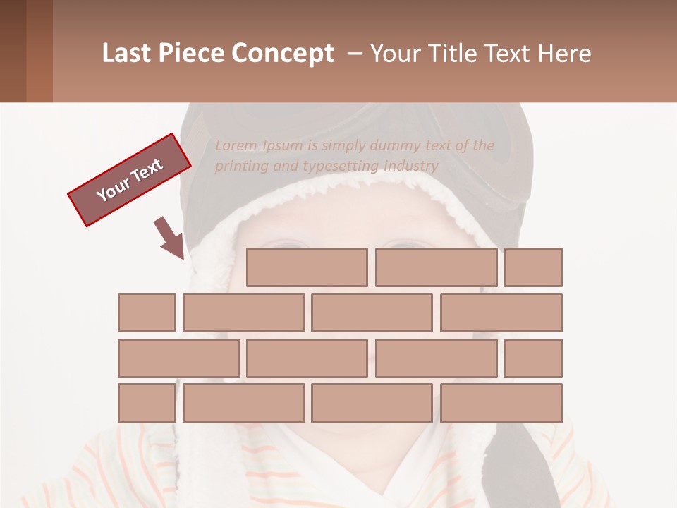 A Baby Wearing A Monkey Hat With A Name Tag PowerPoint Template