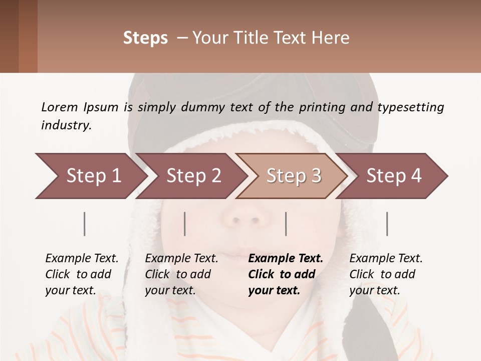 A Baby Wearing A Monkey Hat With A Name Tag PowerPoint Template