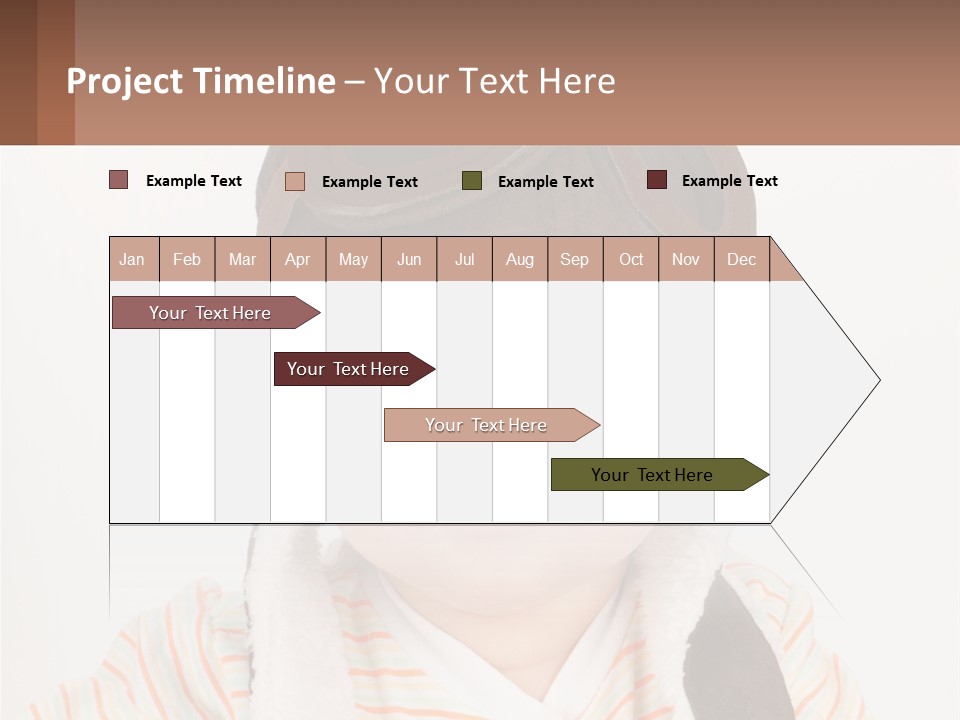 A Baby Wearing A Monkey Hat With A Name Tag PowerPoint Template