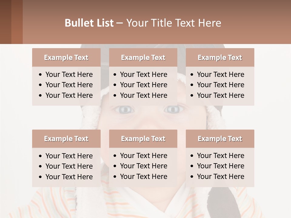 A Baby Wearing A Monkey Hat With A Name Tag PowerPoint Template