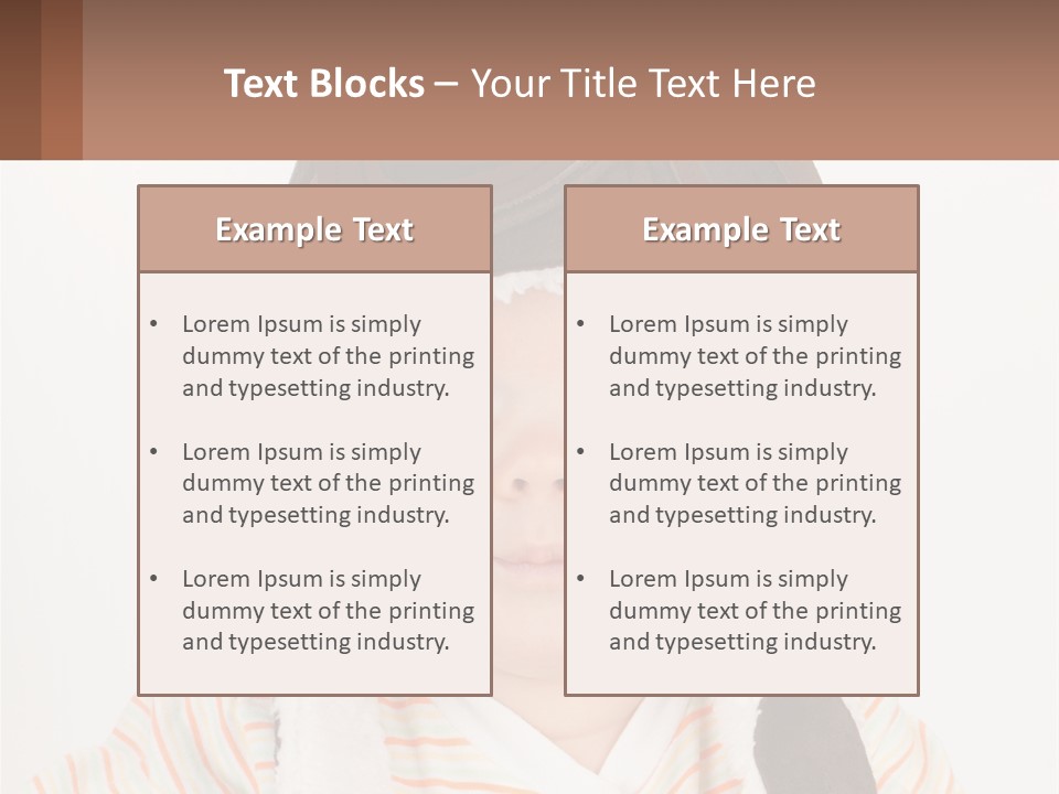 A Baby Wearing A Monkey Hat With A Name Tag PowerPoint Template