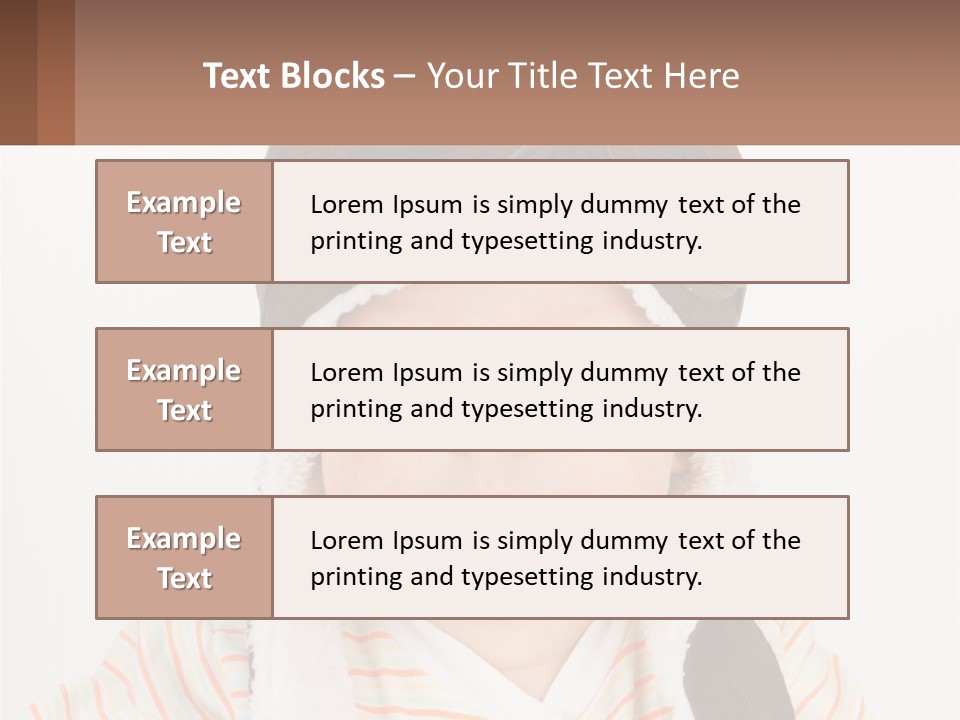 A Baby Wearing A Monkey Hat With A Name Tag PowerPoint Template