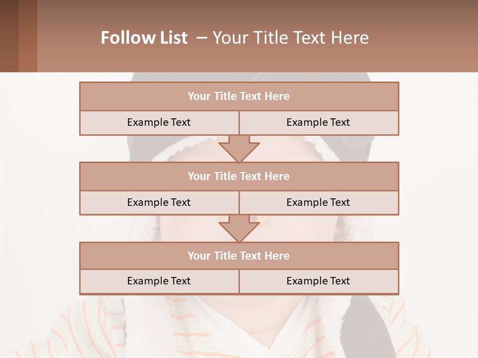 A Baby Wearing A Monkey Hat With A Name Tag PowerPoint Template