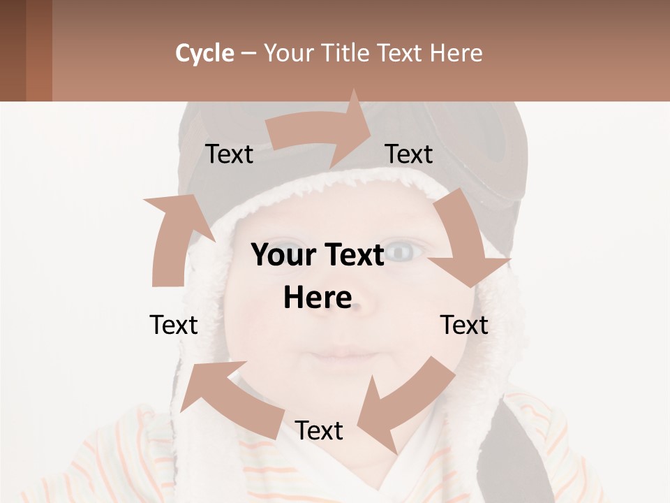 A Baby Wearing A Monkey Hat With A Name Tag PowerPoint Template