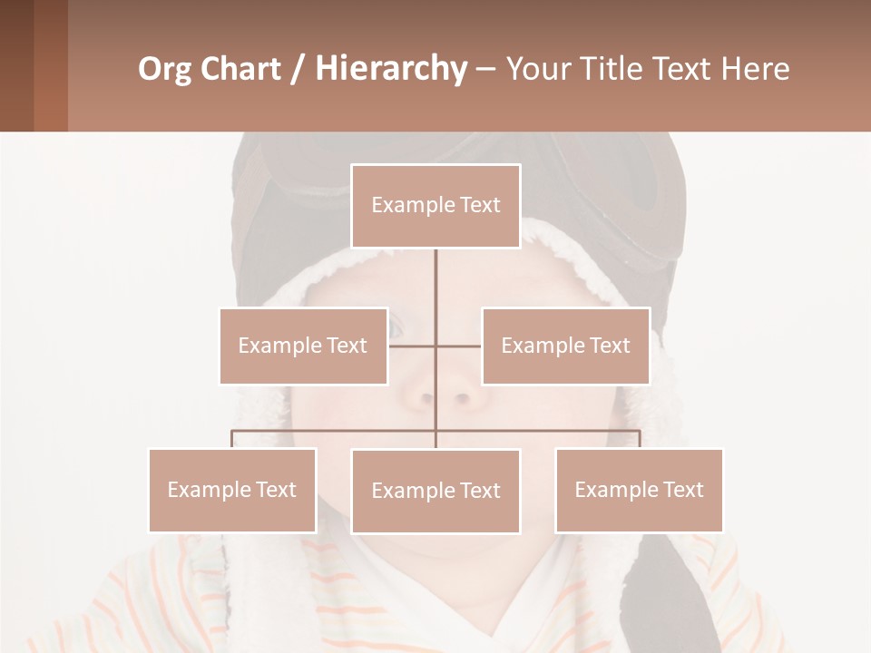 A Baby Wearing A Monkey Hat With A Name Tag PowerPoint Template