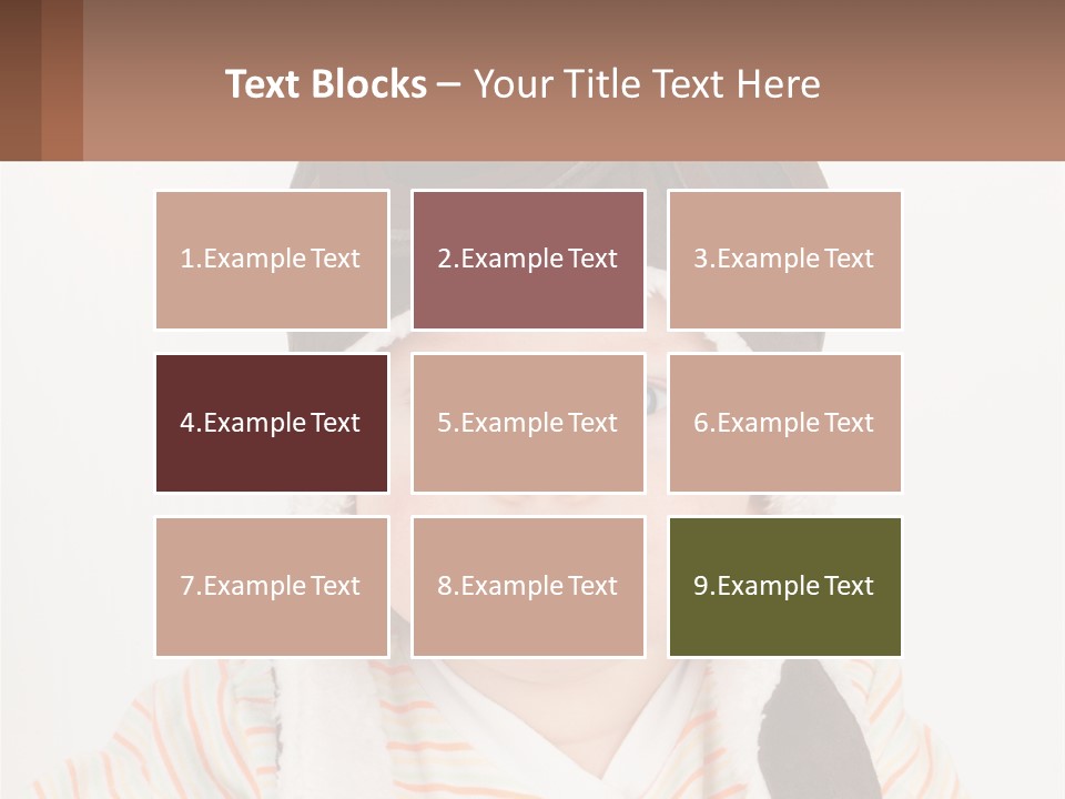 A Baby Wearing A Monkey Hat With A Name Tag PowerPoint Template