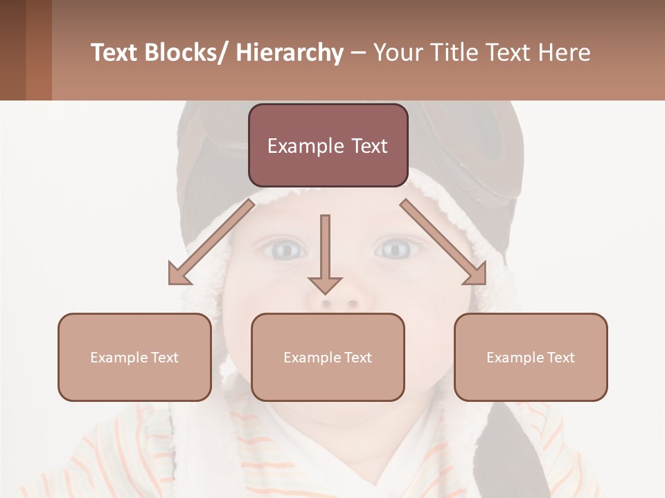 A Baby Wearing A Monkey Hat With A Name Tag PowerPoint Template