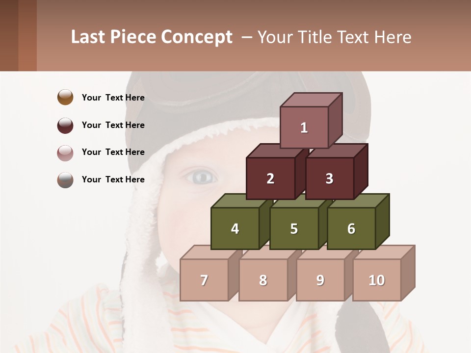 A Baby Wearing A Monkey Hat With A Name Tag PowerPoint Template