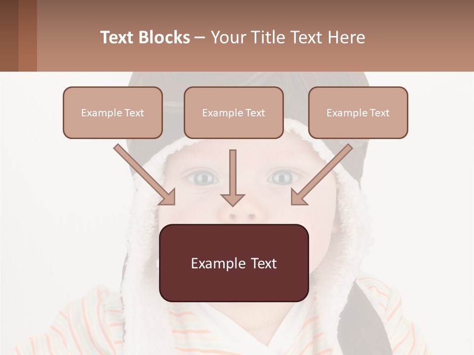 A Baby Wearing A Monkey Hat With A Name Tag PowerPoint Template