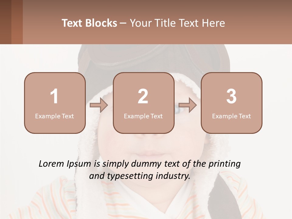 A Baby Wearing A Monkey Hat With A Name Tag PowerPoint Template