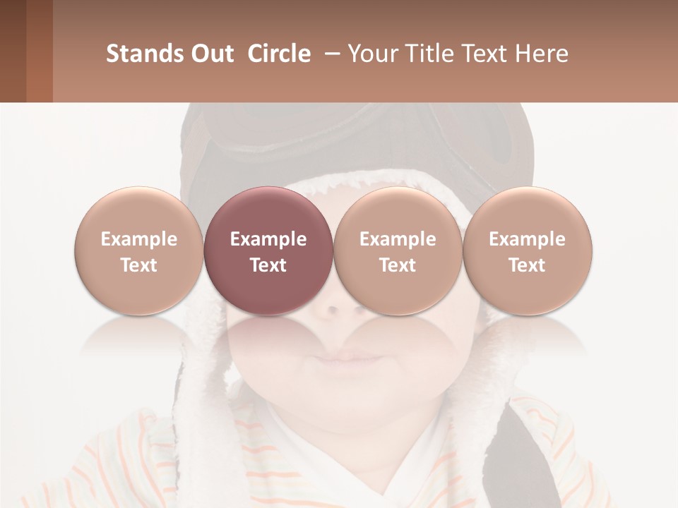 A Baby Wearing A Monkey Hat With A Name Tag PowerPoint Template
