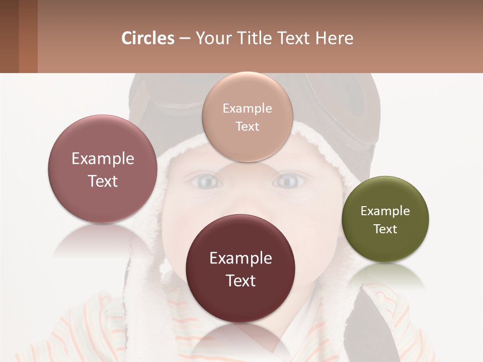 A Baby Wearing A Monkey Hat With A Name Tag PowerPoint Template