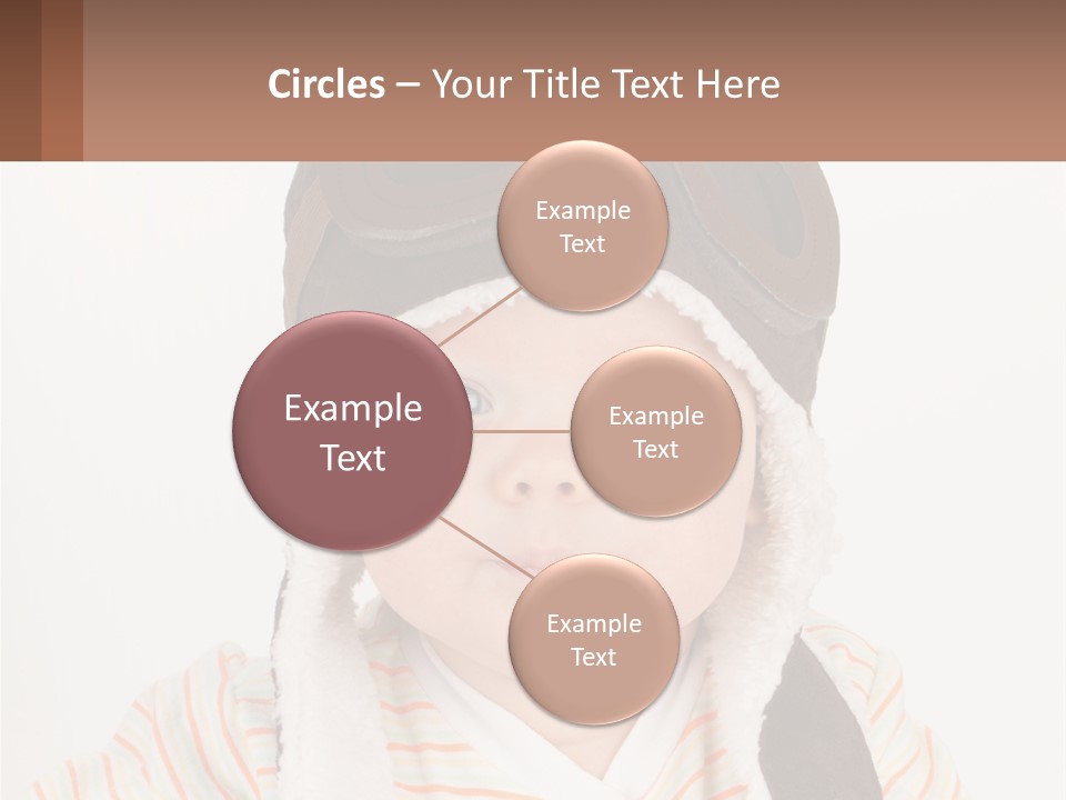 A Baby Wearing A Monkey Hat With A Name Tag PowerPoint Template