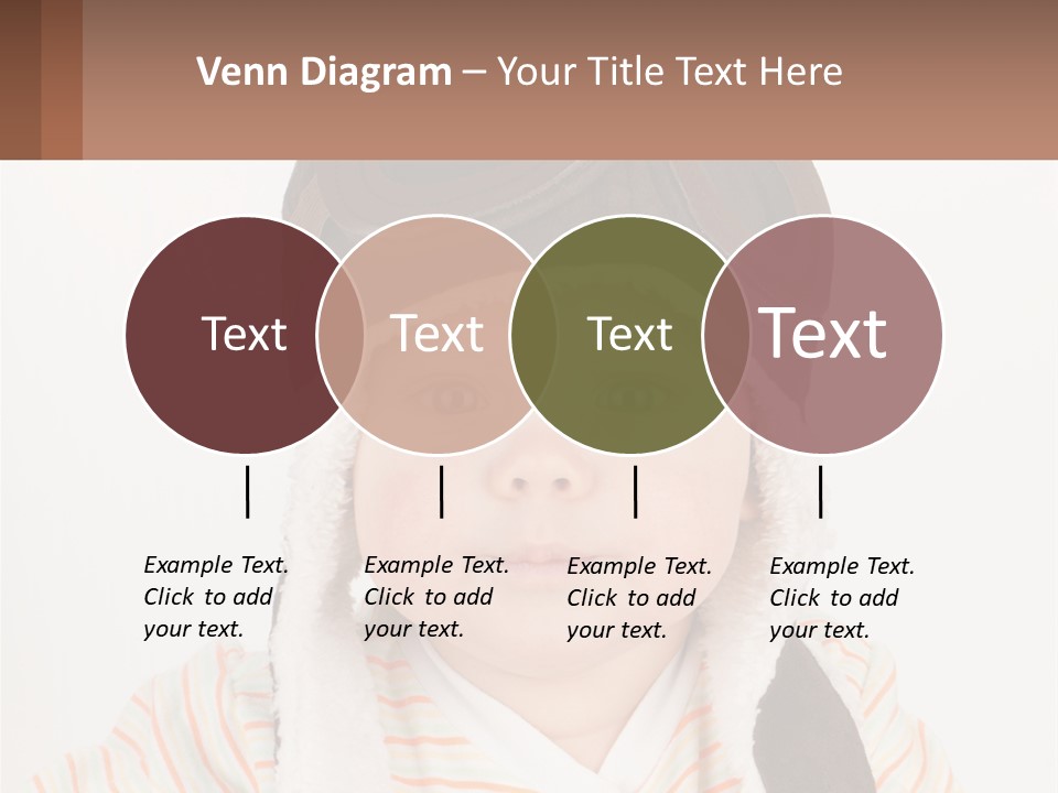 A Baby Wearing A Monkey Hat With A Name Tag PowerPoint Template