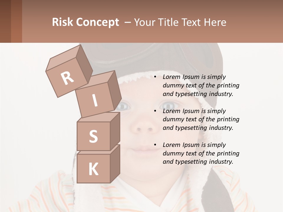 A Baby Wearing A Monkey Hat With A Name Tag PowerPoint Template