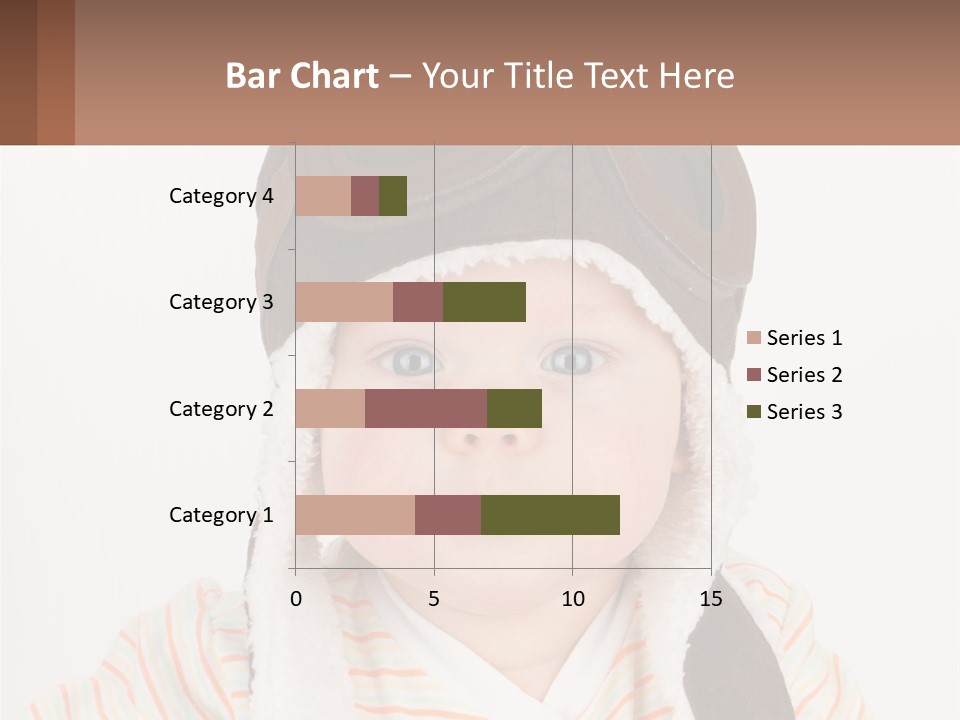 A Baby Wearing A Monkey Hat With A Name Tag PowerPoint Template