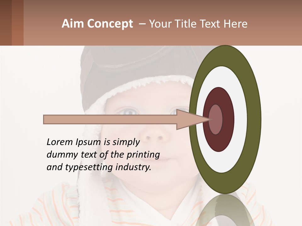 A Baby Wearing A Monkey Hat With A Name Tag PowerPoint Template