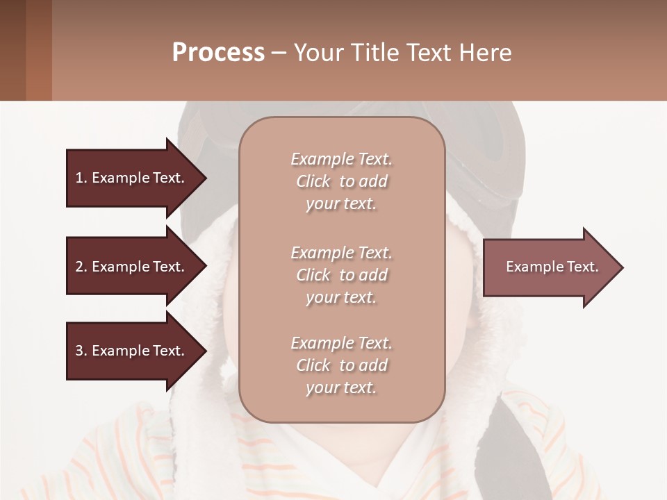 A Baby Wearing A Monkey Hat With A Name Tag PowerPoint Template