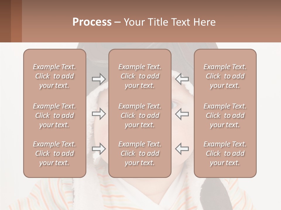 A Baby Wearing A Monkey Hat With A Name Tag PowerPoint Template