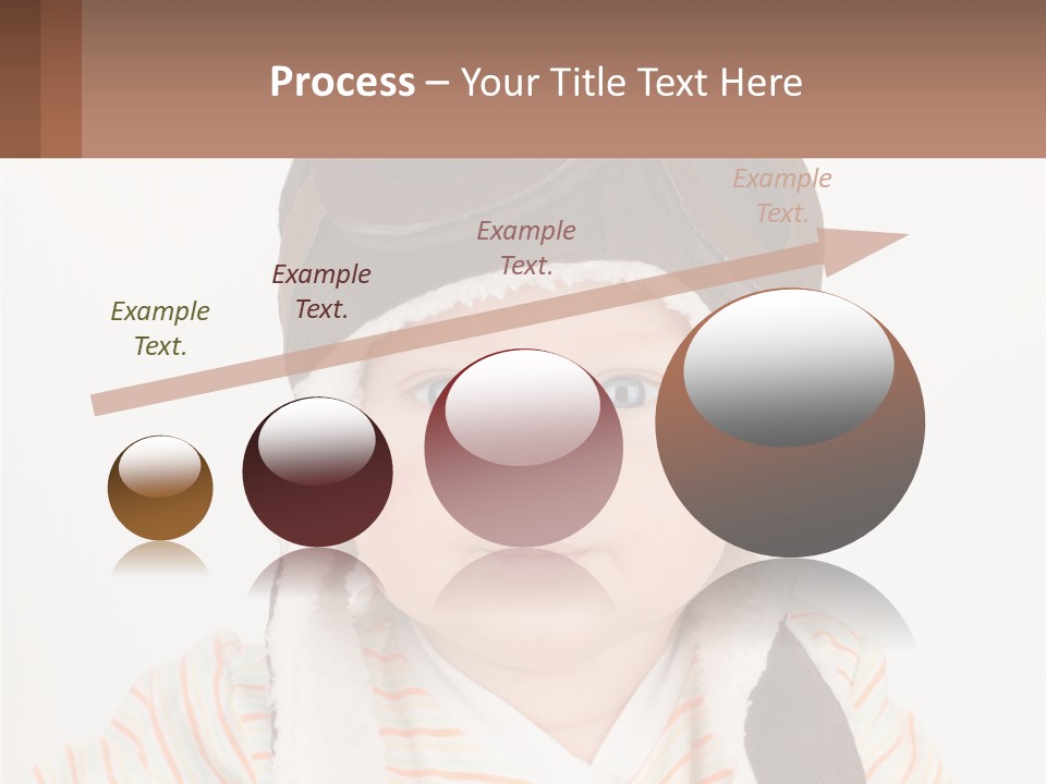 A Baby Wearing A Monkey Hat With A Name Tag PowerPoint Template