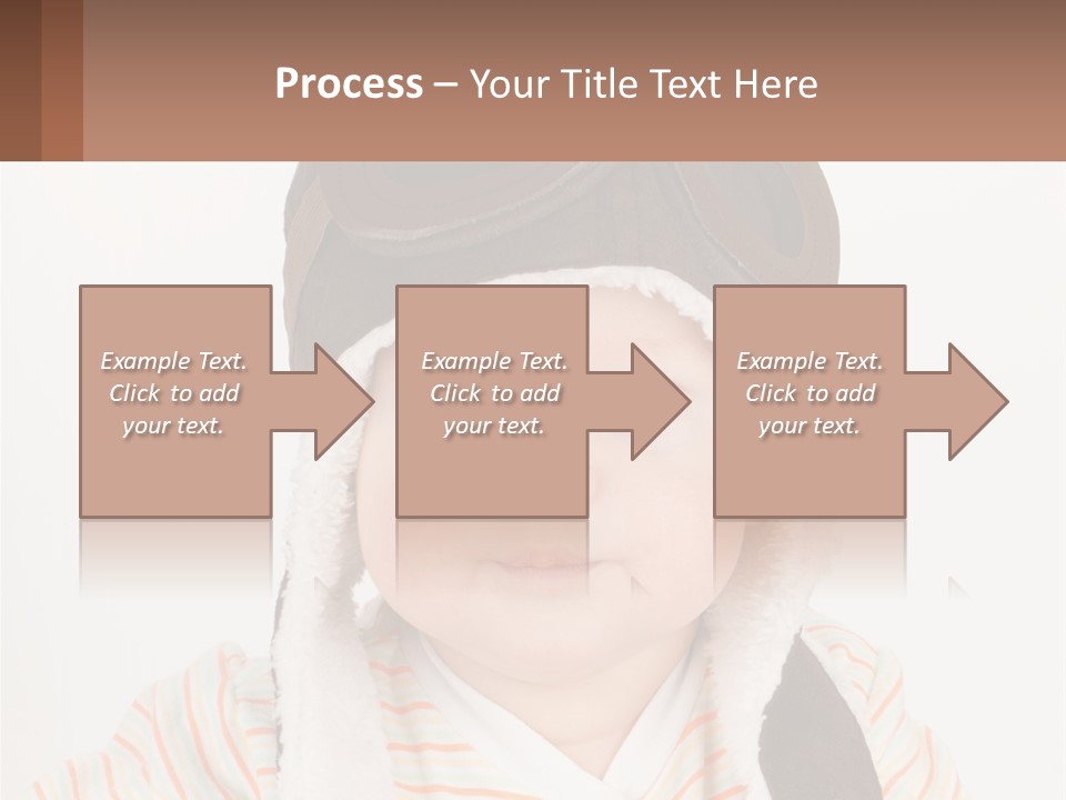 A Baby Wearing A Monkey Hat With A Name Tag PowerPoint Template