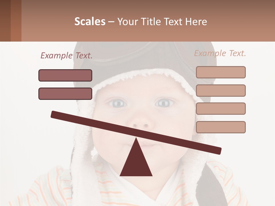 A Baby Wearing A Monkey Hat With A Name Tag PowerPoint Template