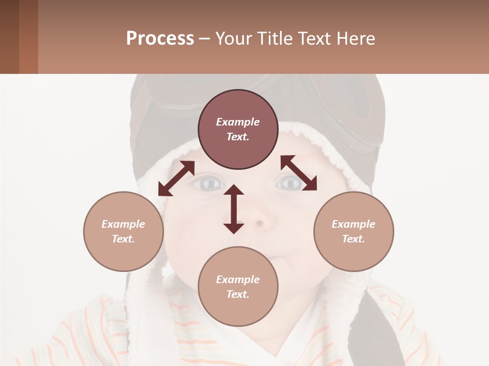 A Baby Wearing A Monkey Hat With A Name Tag PowerPoint Template