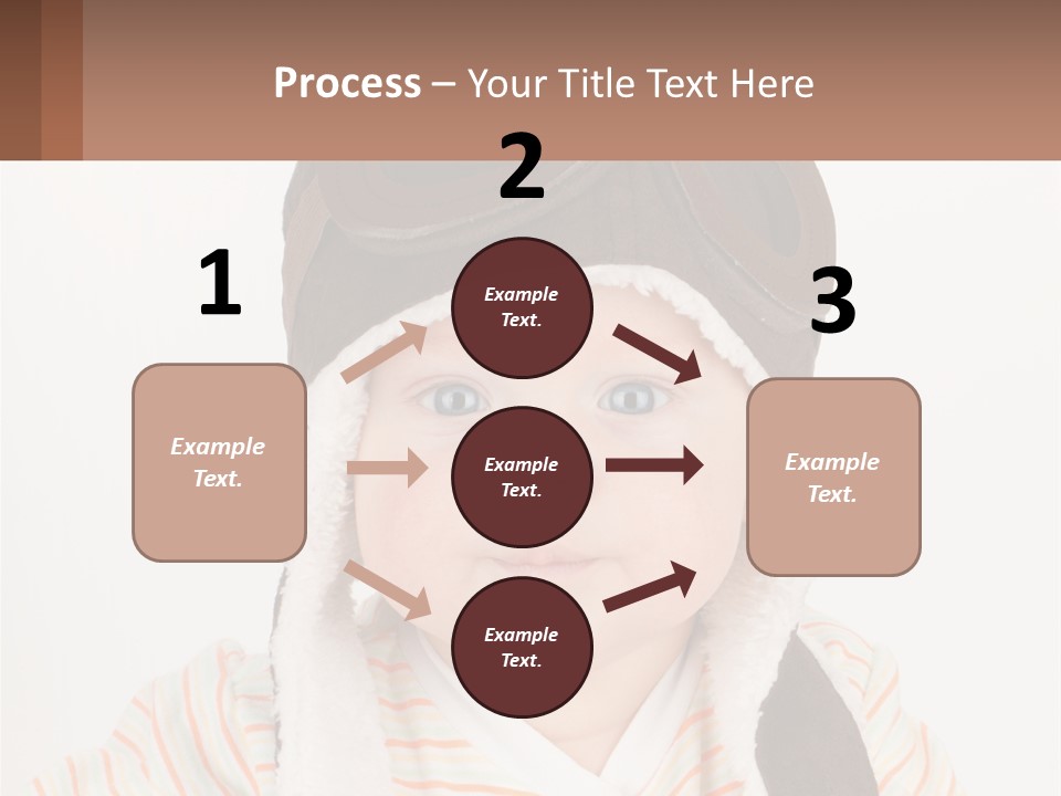 A Baby Wearing A Monkey Hat With A Name Tag PowerPoint Template