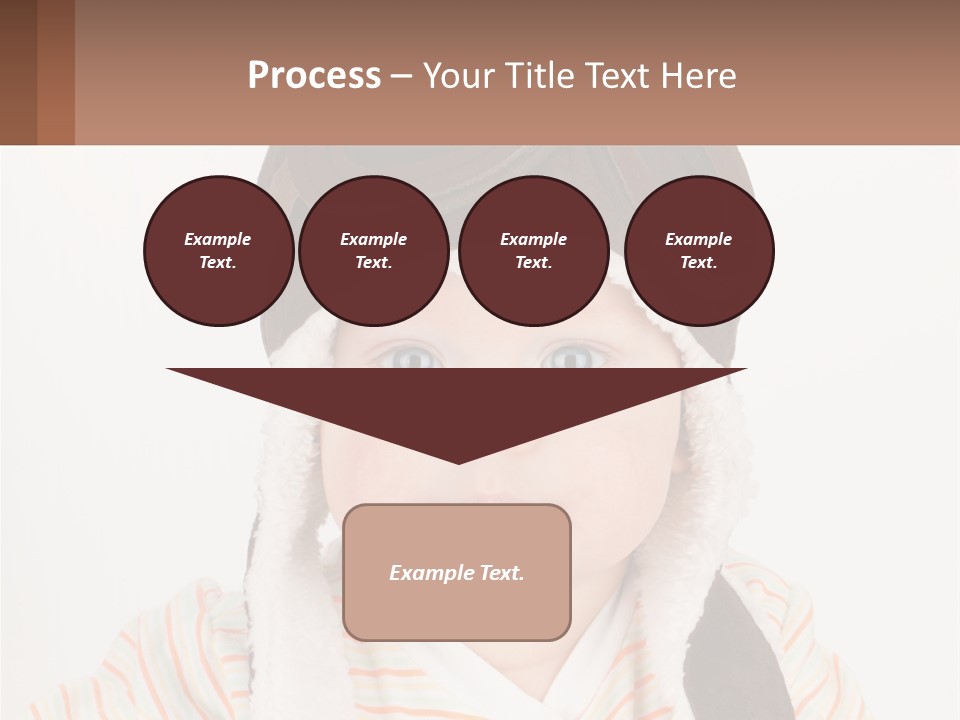 A Baby Wearing A Monkey Hat With A Name Tag PowerPoint Template