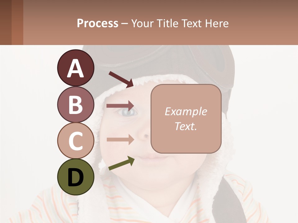 A Baby Wearing A Monkey Hat With A Name Tag PowerPoint Template