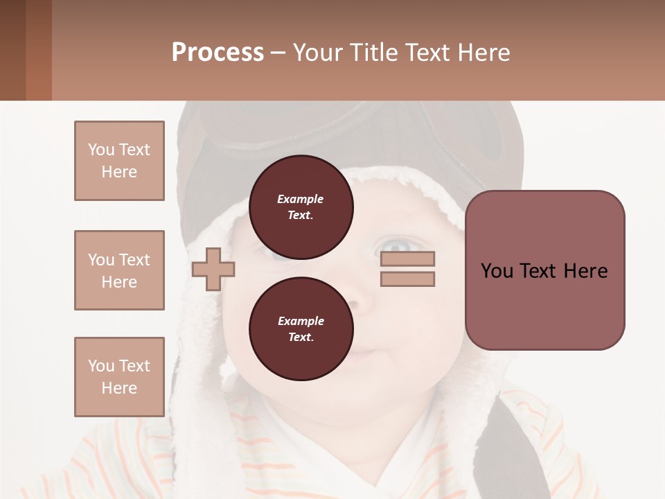 A Baby Wearing A Monkey Hat With A Name Tag PowerPoint Template
