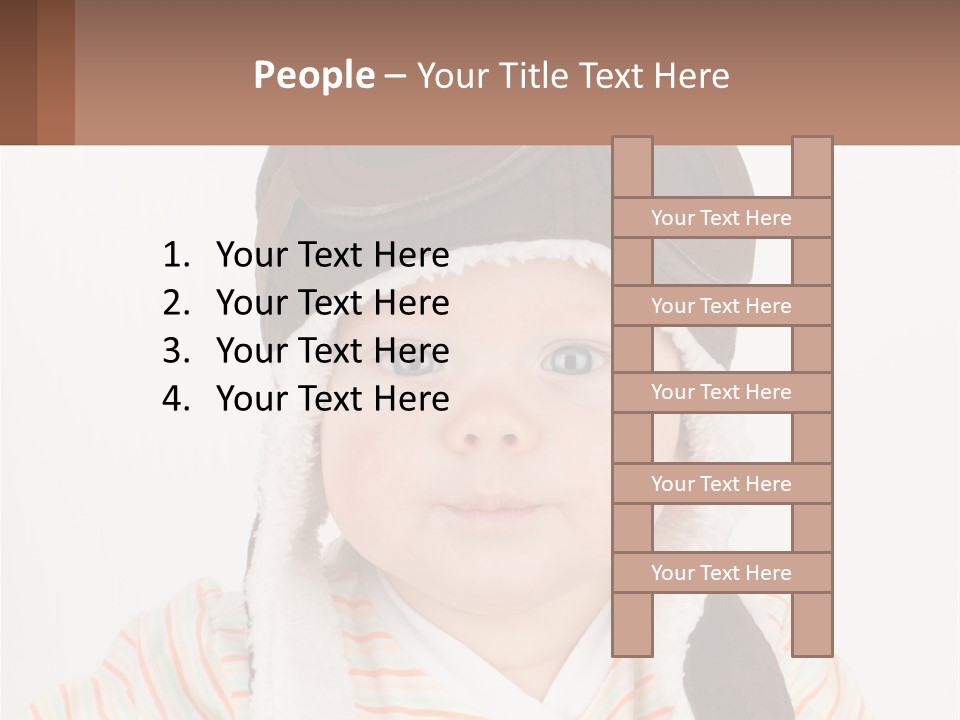 A Baby Wearing A Monkey Hat With A Name Tag PowerPoint Template