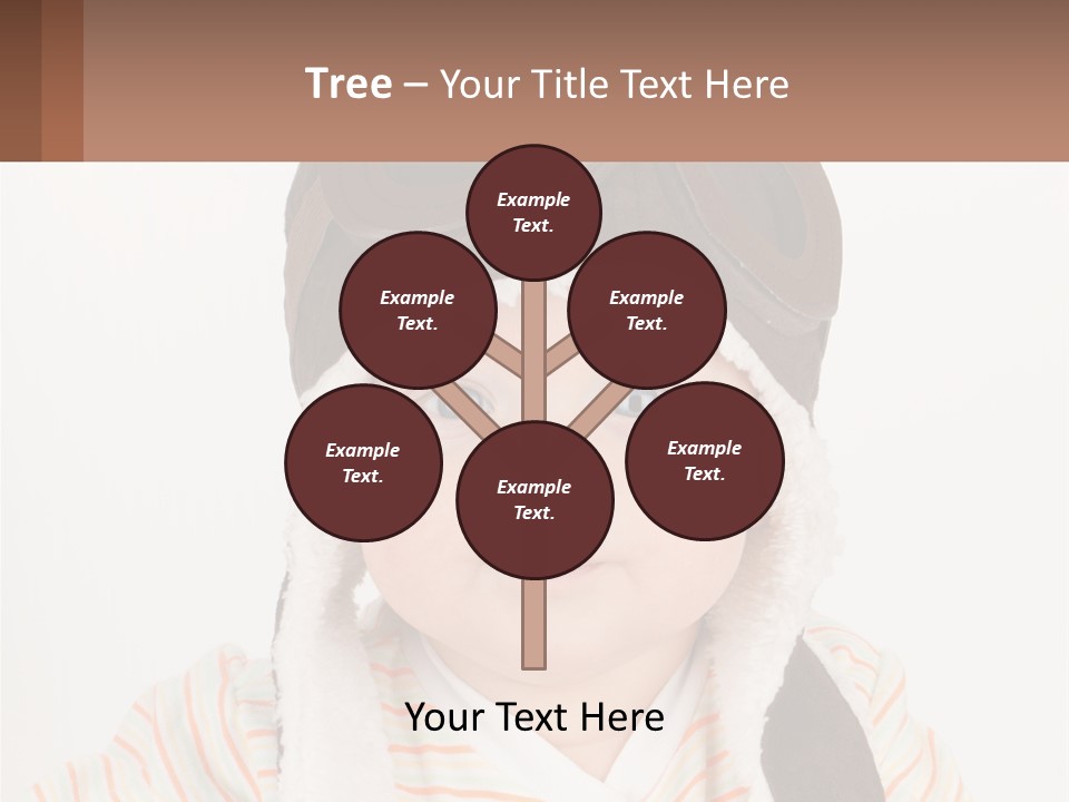 A Baby Wearing A Monkey Hat With A Name Tag PowerPoint Template