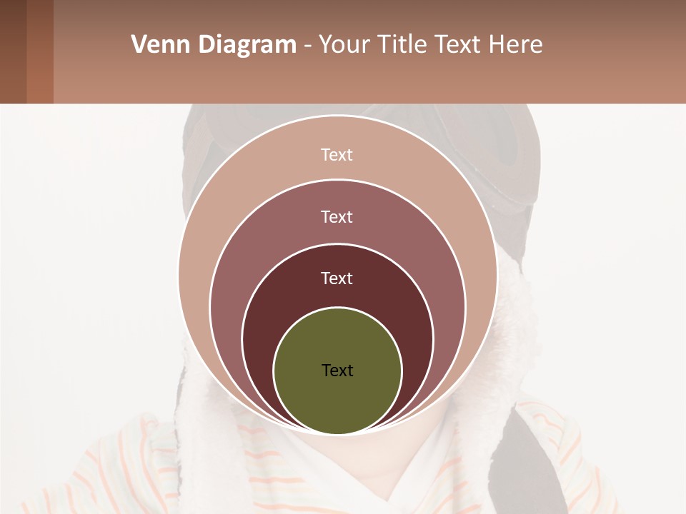 A Baby Wearing A Monkey Hat With A Name Tag PowerPoint Template