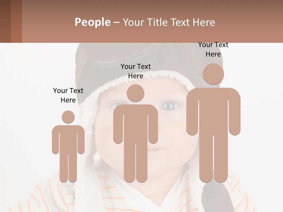 A Baby Wearing A Monkey Hat With A Name Tag PowerPoint Template