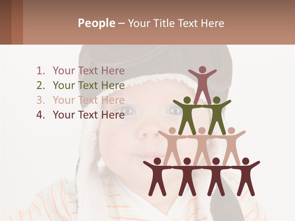 A Baby Wearing A Monkey Hat With A Name Tag PowerPoint Template