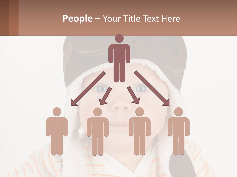 A Baby Wearing A Monkey Hat With A Name Tag PowerPoint Template