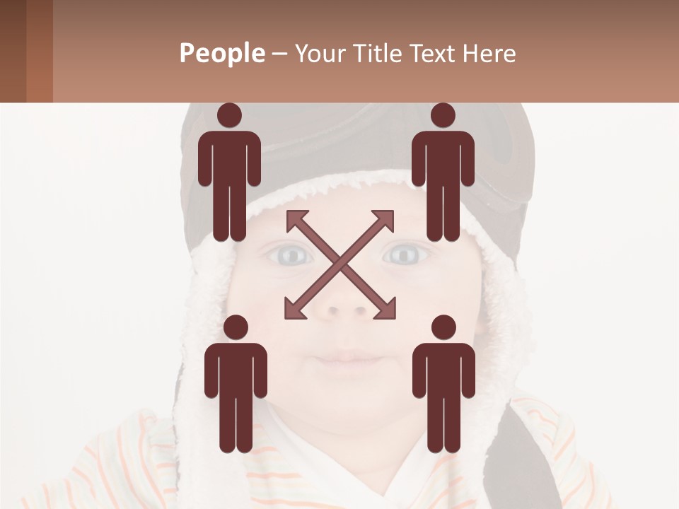 A Baby Wearing A Monkey Hat With A Name Tag PowerPoint Template