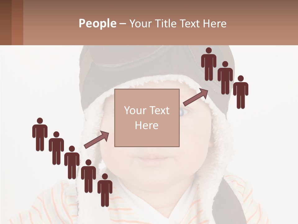 A Baby Wearing A Monkey Hat With A Name Tag PowerPoint Template