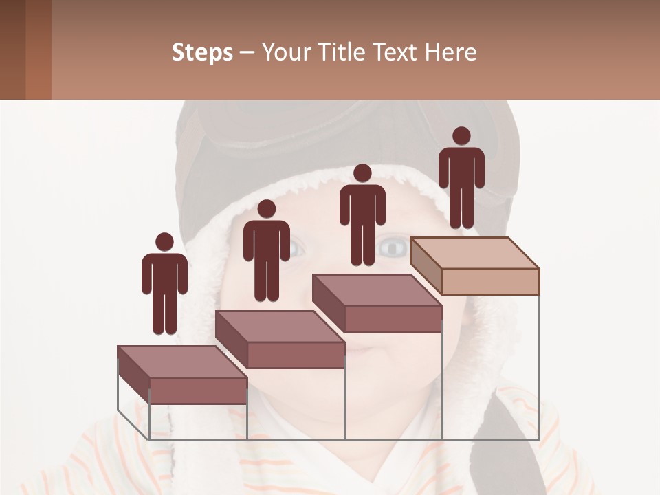 A Baby Wearing A Monkey Hat With A Name Tag PowerPoint Template