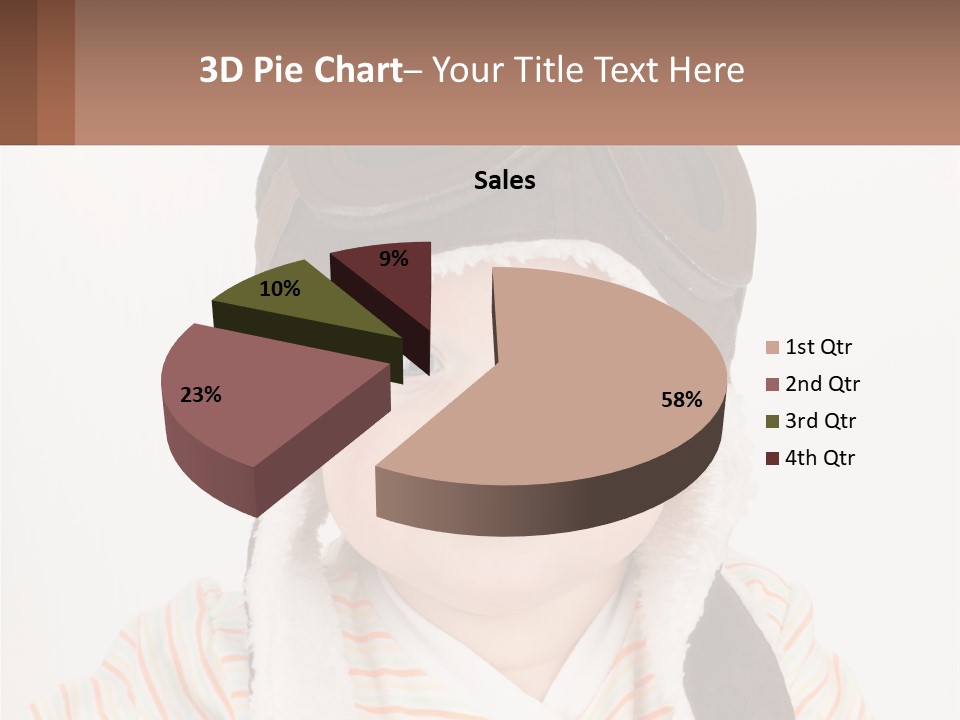 A Baby Wearing A Monkey Hat With A Name Tag PowerPoint Template