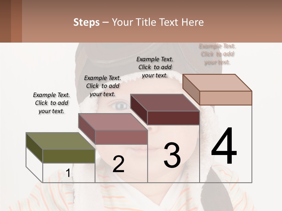 A Baby Wearing A Monkey Hat With A Name Tag PowerPoint Template