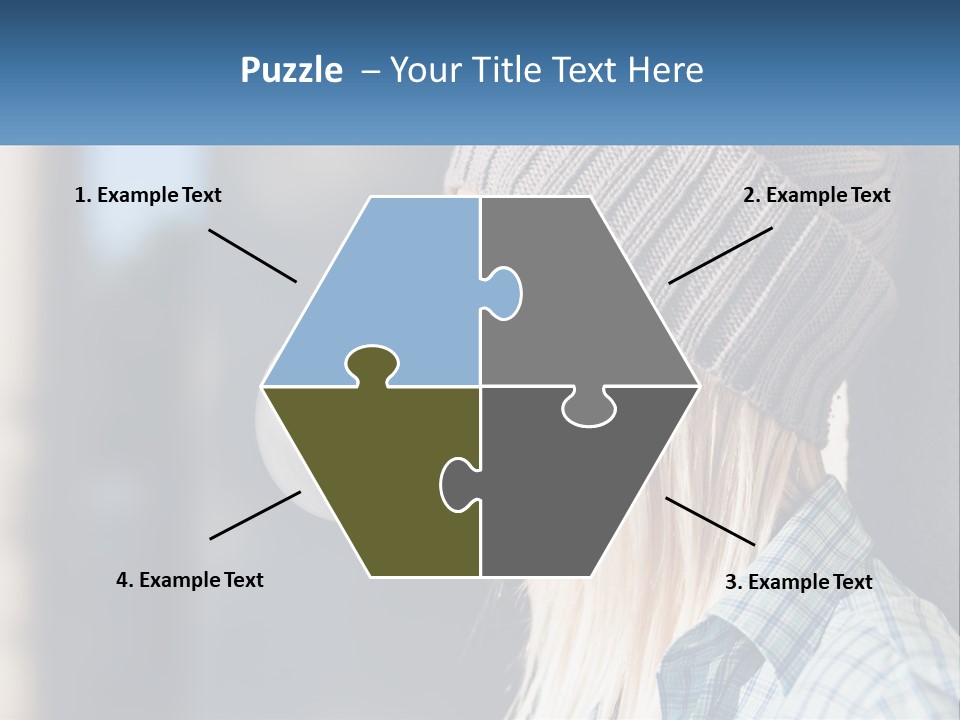 A Woman Blowing A Bubble Into Her Mouth PowerPoint Template
