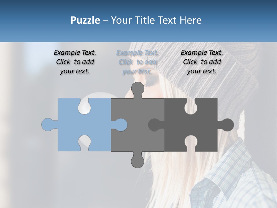 A Woman Blowing A Bubble Into Her Mouth PowerPoint Template