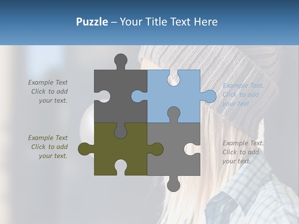 A Woman Blowing A Bubble Into Her Mouth PowerPoint Template