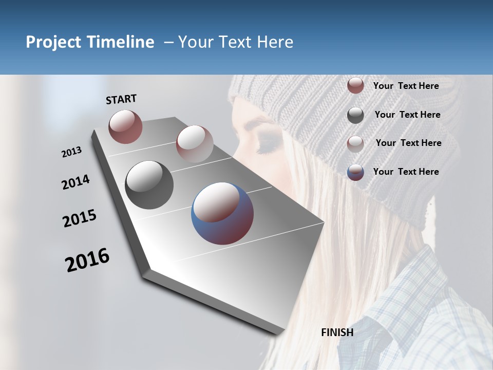 A Woman Blowing A Bubble Into Her Mouth PowerPoint Template